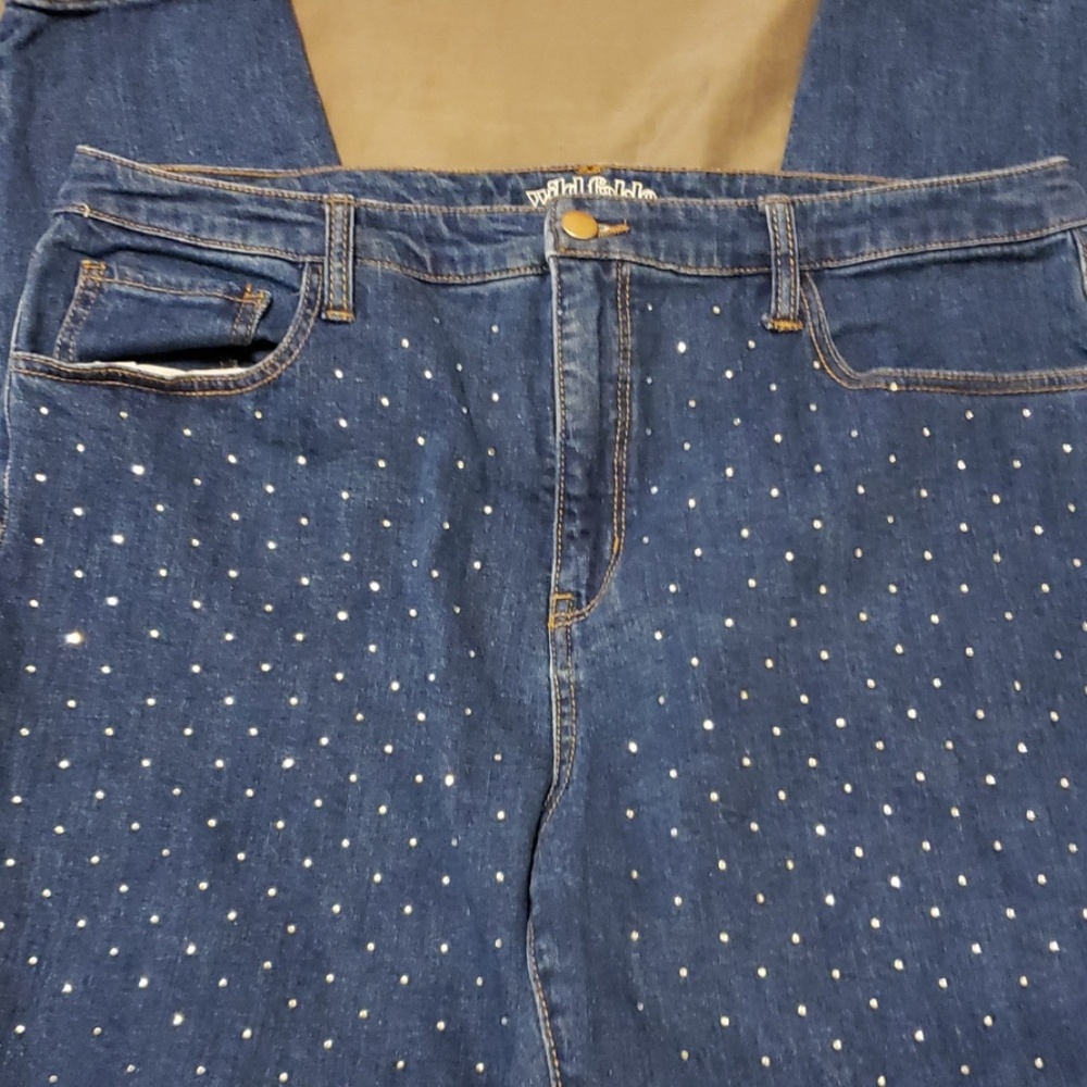 Rhinestone studded jeans